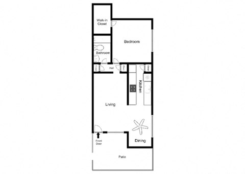 a floor plan of a house with a pool